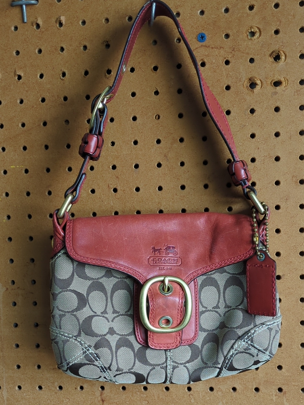 Vintage Coach Bleeker Flap Buckle Bag